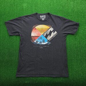Billabong Tshirt Mens XL Black Short Sleeve Graphic Save an Ocean Beach‎ Casual